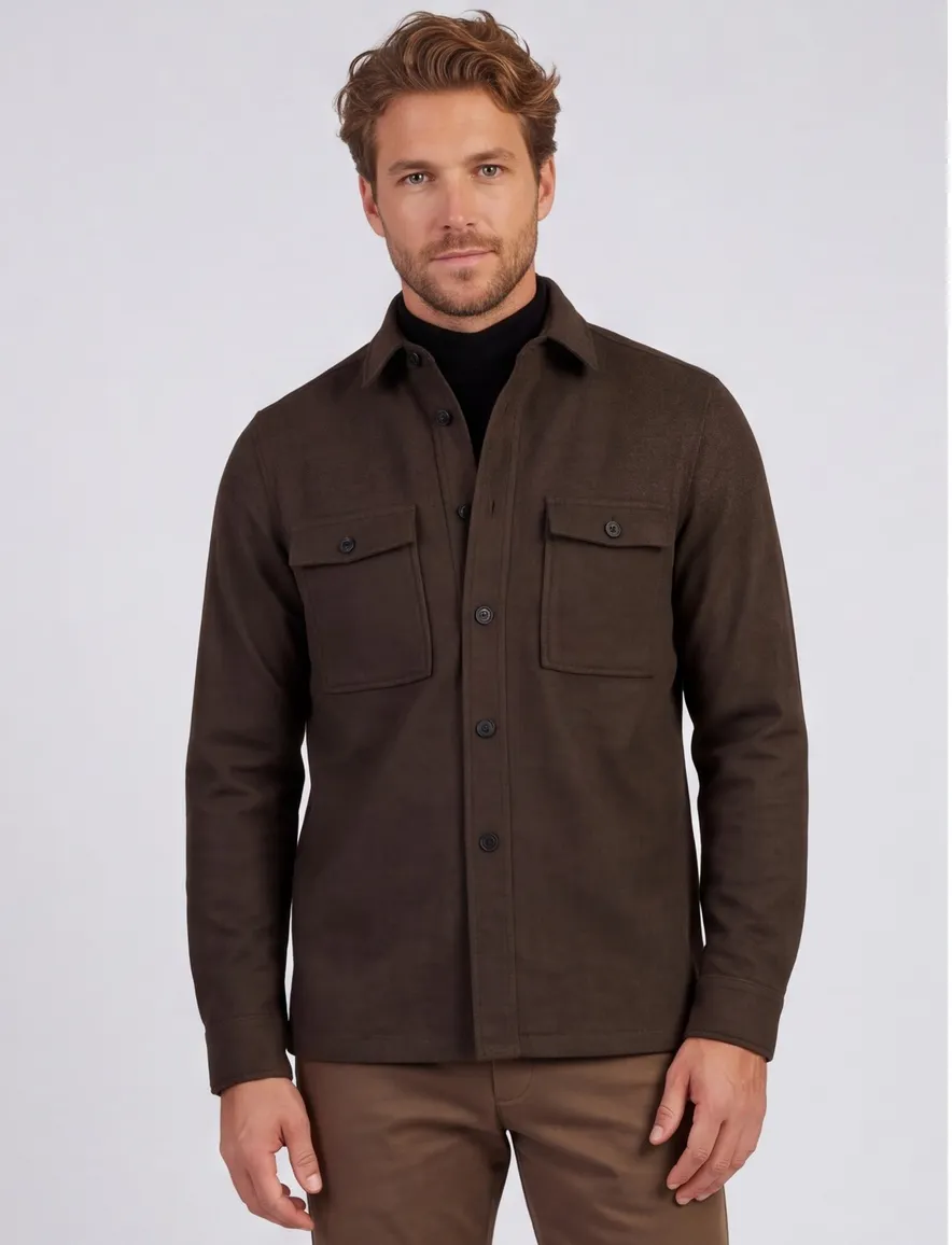 Overshirt Genti bruin bruin