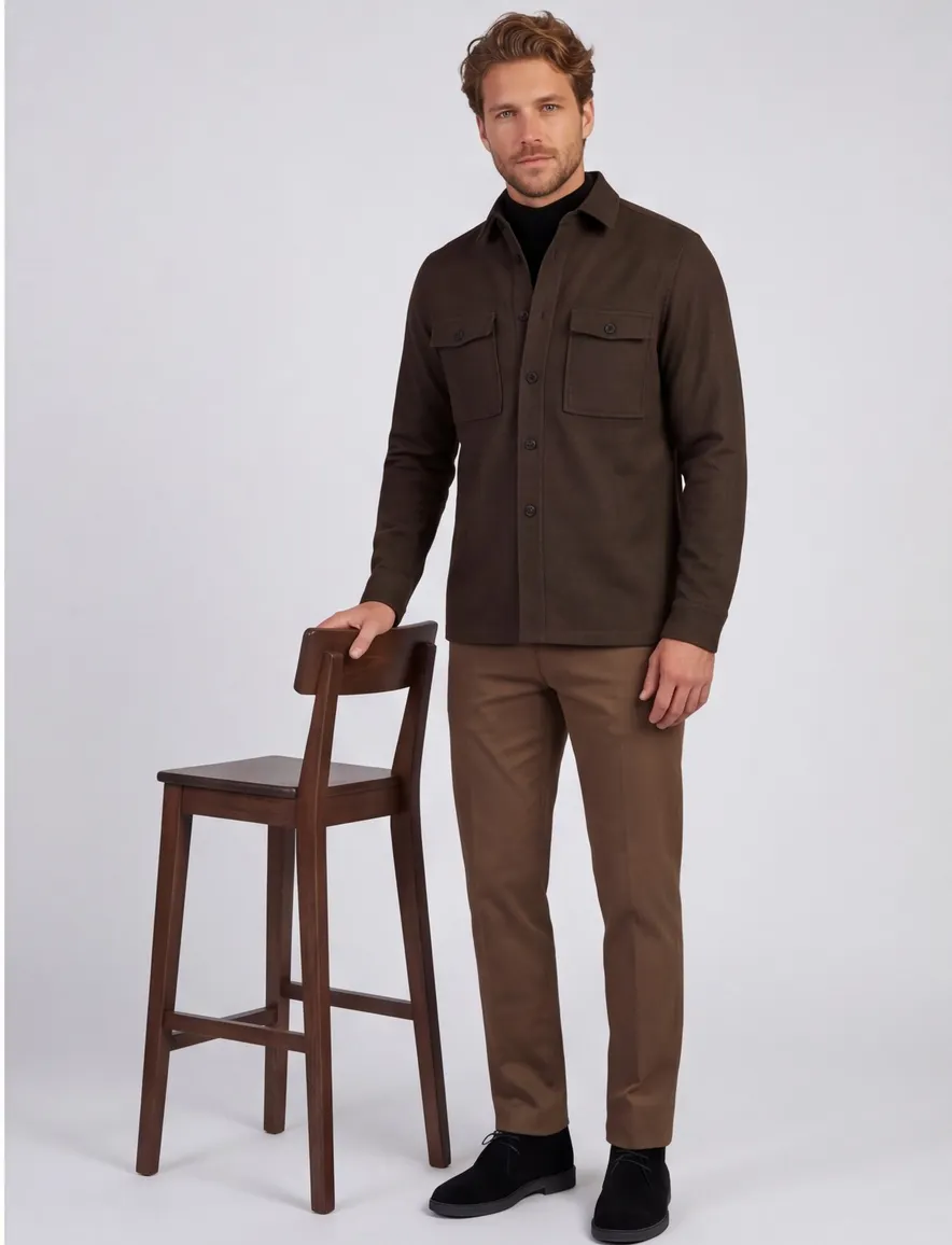 Overshirt Genti bruin bruin