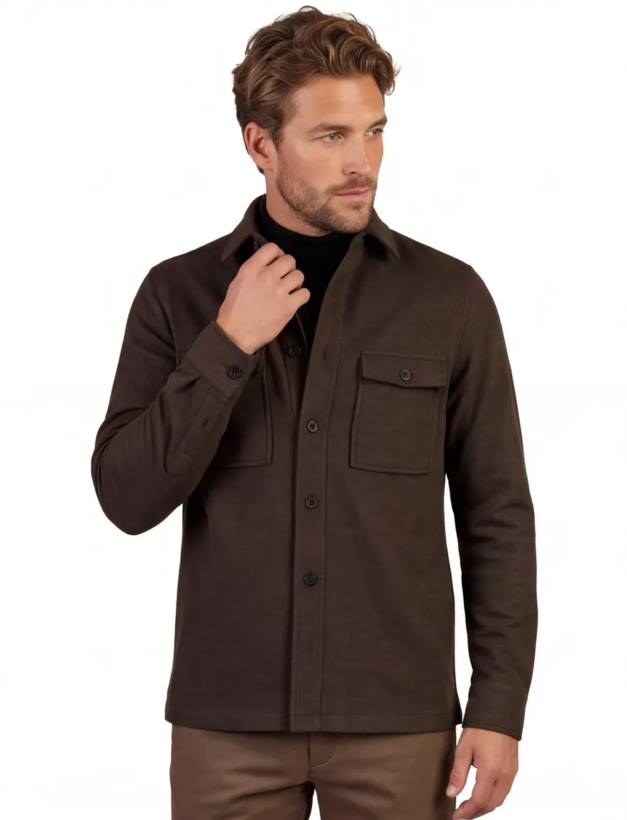 Overshirt Genti bruin bruin