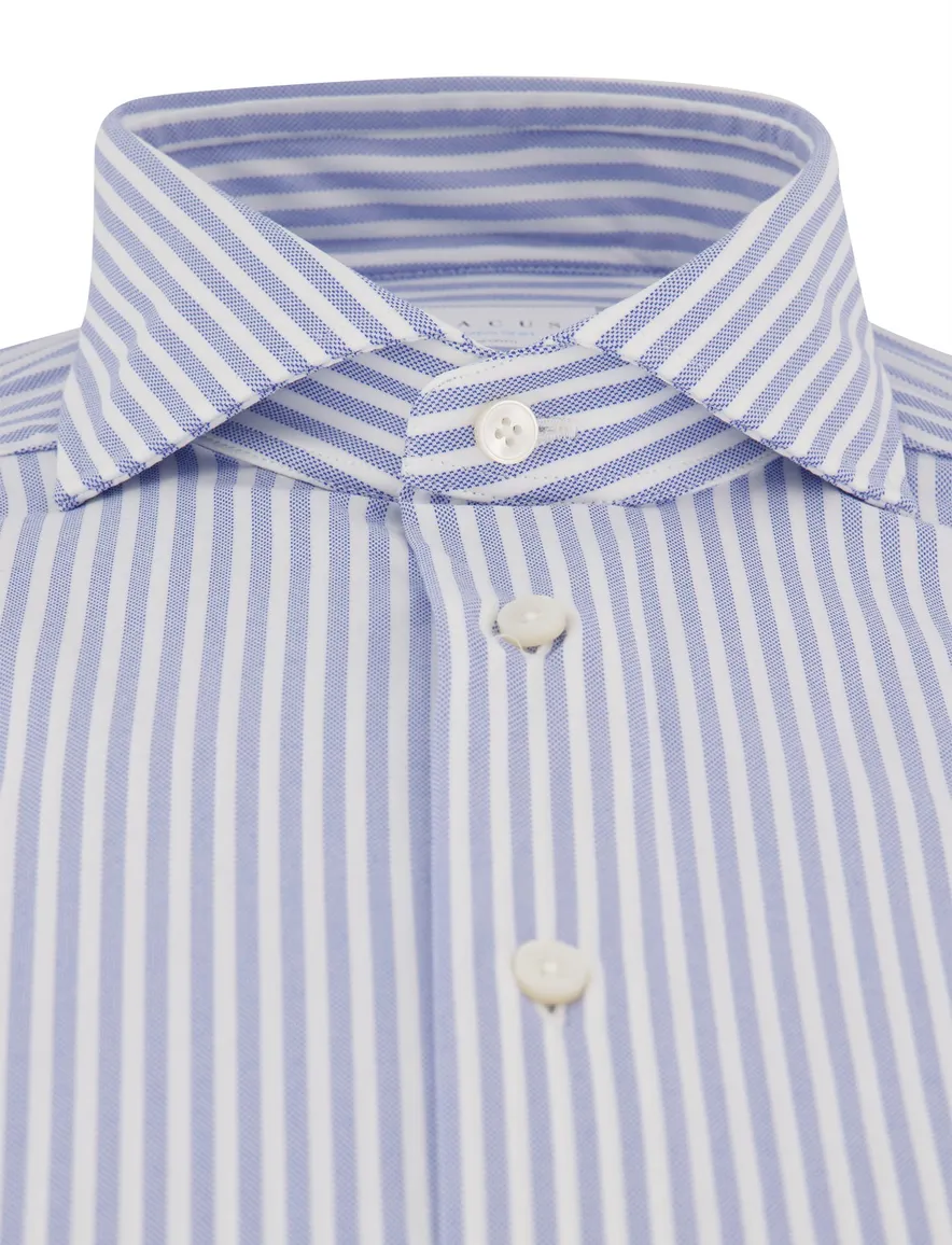 Xacus Active gestreept overhemd blauw