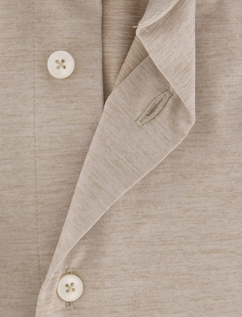 Overhemd Xacus Active bruin gemêleerd stretch