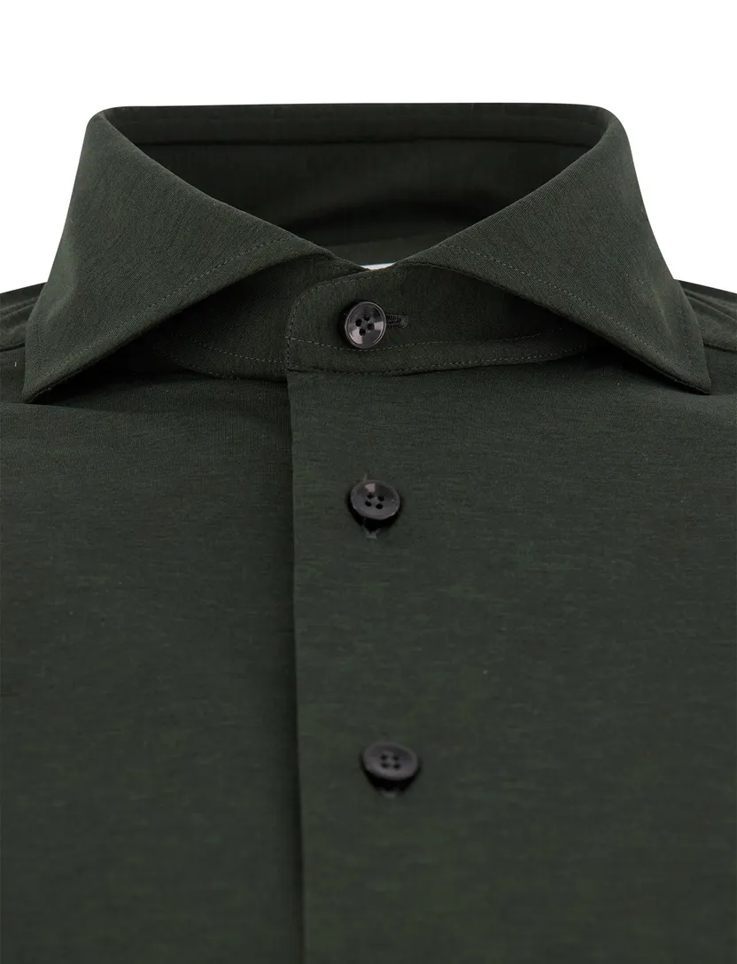 Overhemd Xacus Active donkergroen stretch