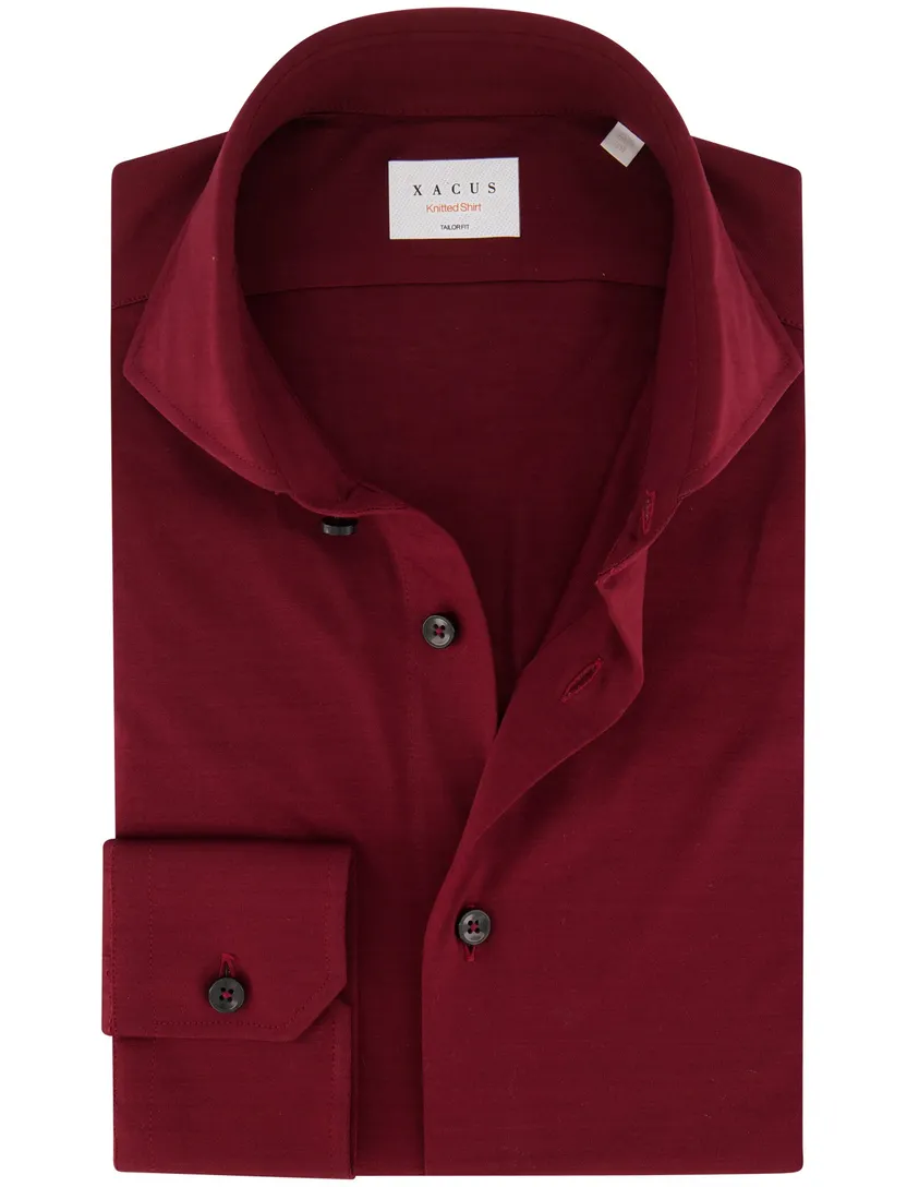Overhemd Xacus bordeaux jersey