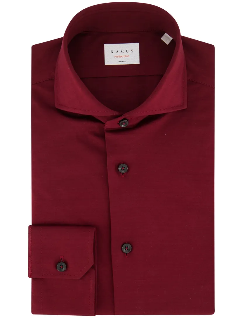 Overhemd Xacus bordeaux jersey