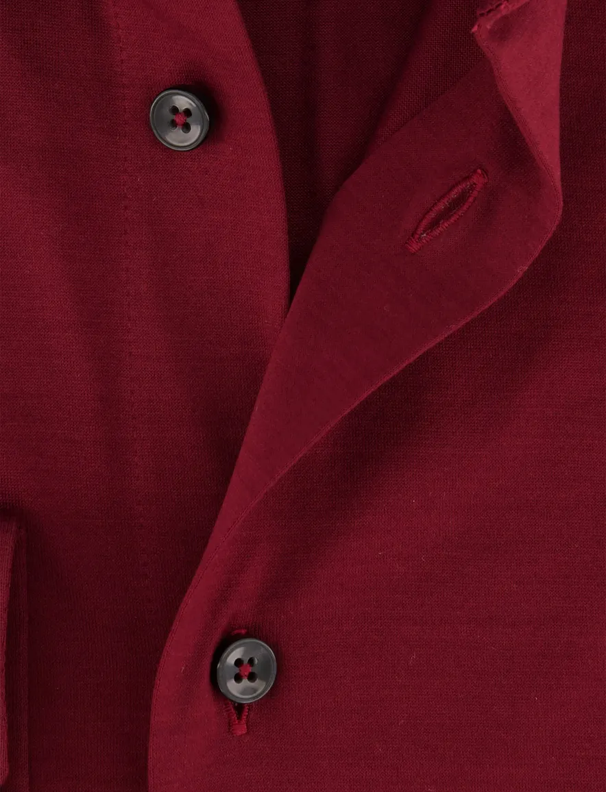 Xacus overhemd bordeaux effen jersey
