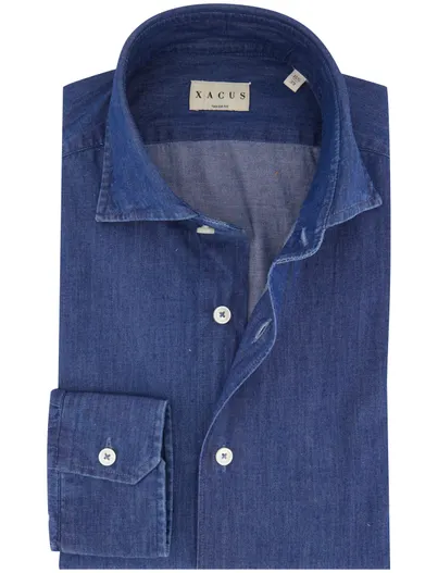 Xacus Xacus overhemd blauw