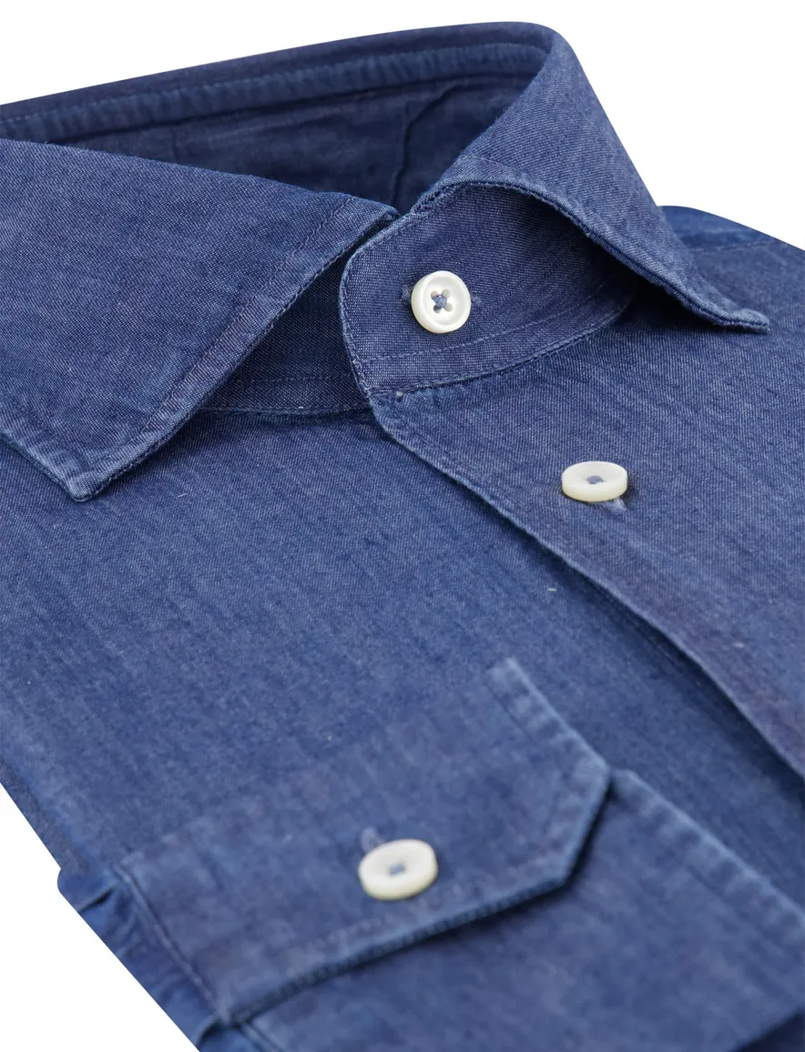 Overhemd Xacus blauw
