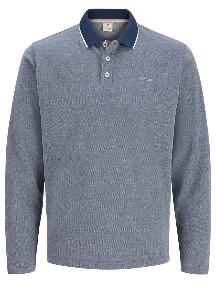 Jack & Jones poloshirt blauw gemêleerd