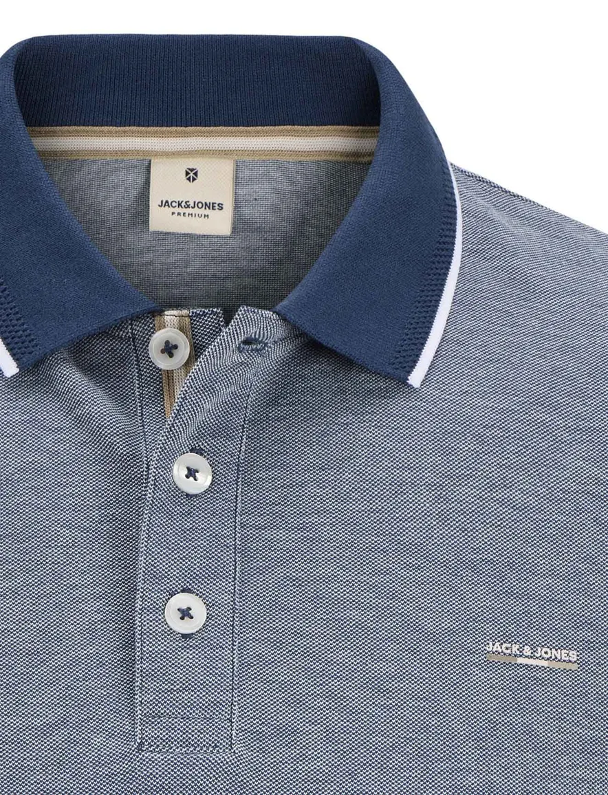 Jack & Jones poloshirt blauw gemêleerd