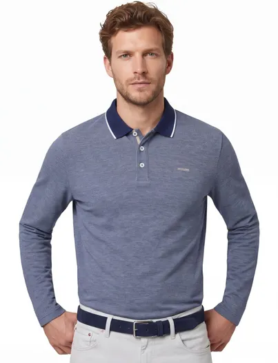 Jack & Jones Poloshirt Jack & Jones blauw gemêleerd
