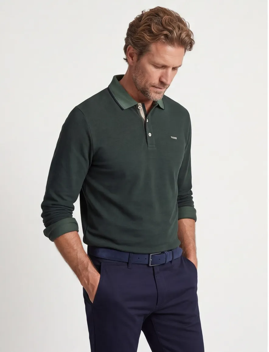 Jack & Jones Regular Fit poloshirt donkergroen