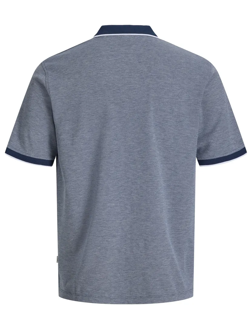 Jack & Jones Regular Fit poloshirt blauw gemêleerd