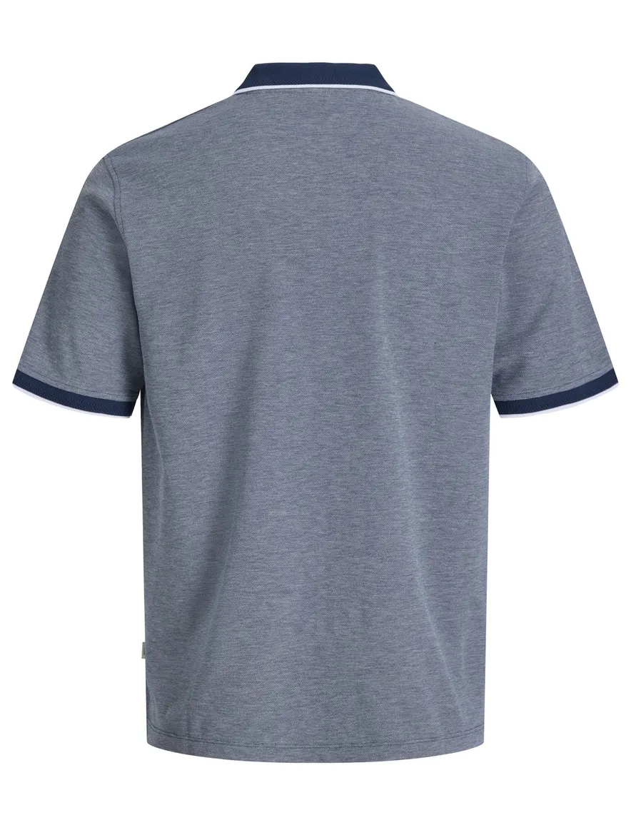 Jack & Jones Regular Fit poloshirt blauw gemêleerd