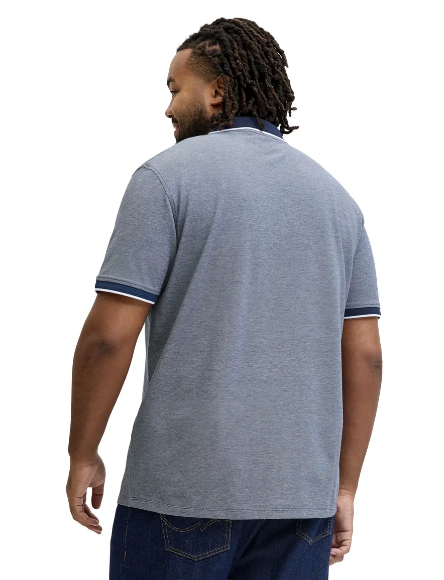 Jack & Jones Regular Fit poloshirt blauw gemêleerd