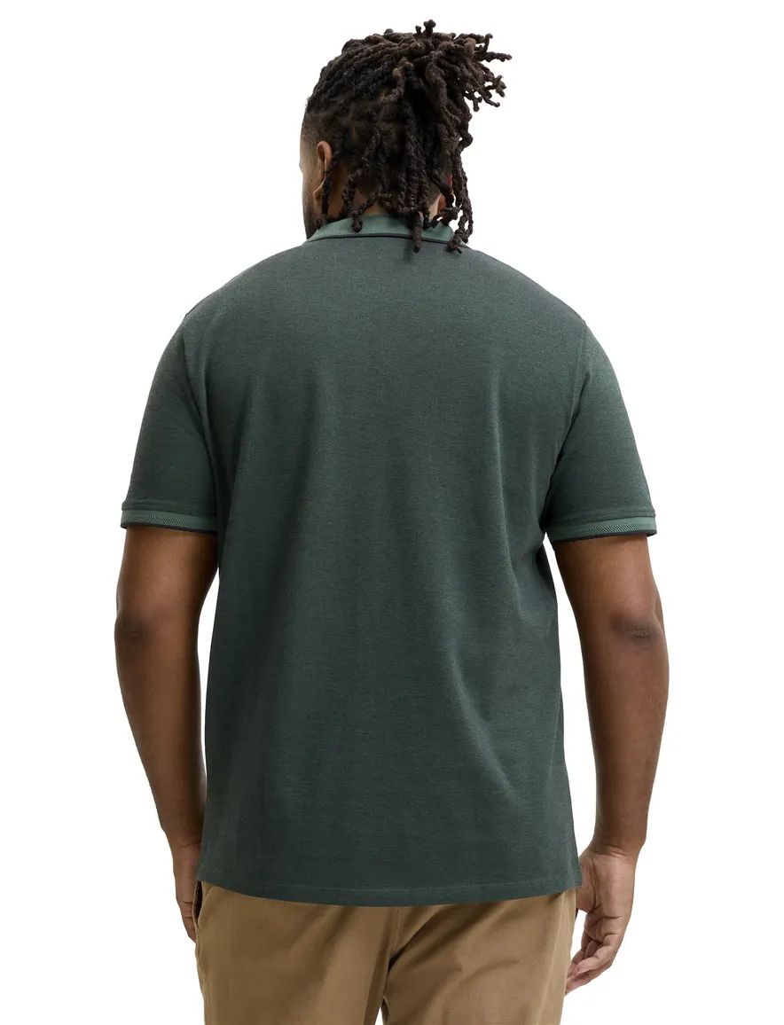 Jack & Jones Regular Fit poloshirt donkergroen gemêleerd