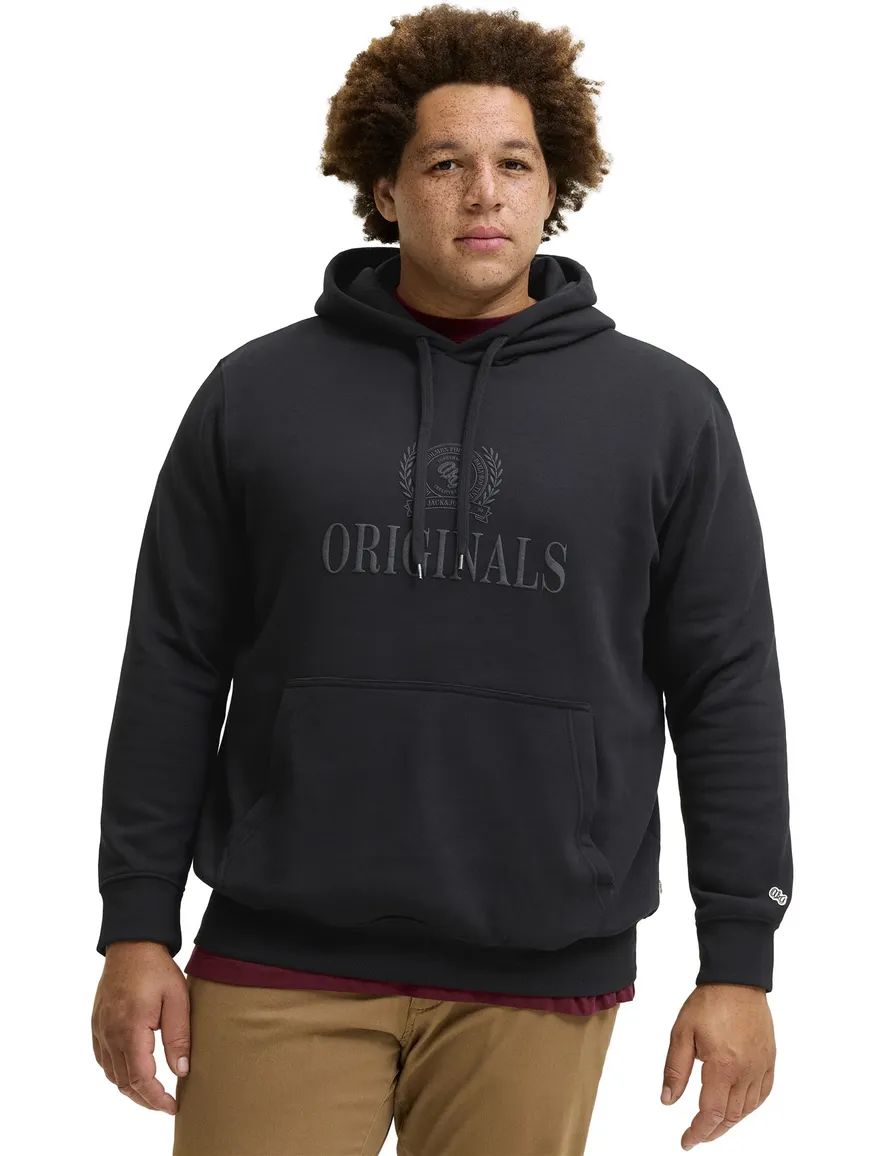 Jack & Jones Regular Fit hoodie zwart met opdruk
