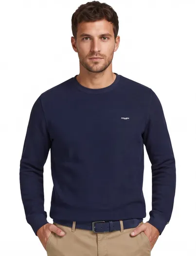Jack & Jones Jack & Jones Regular Fit trui ronde hals donkerblauw