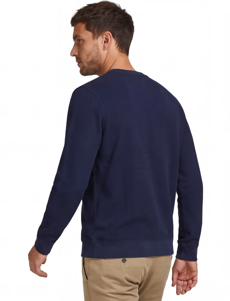 Jack & Jones Regular Fit trui ronde hals donkerblauw