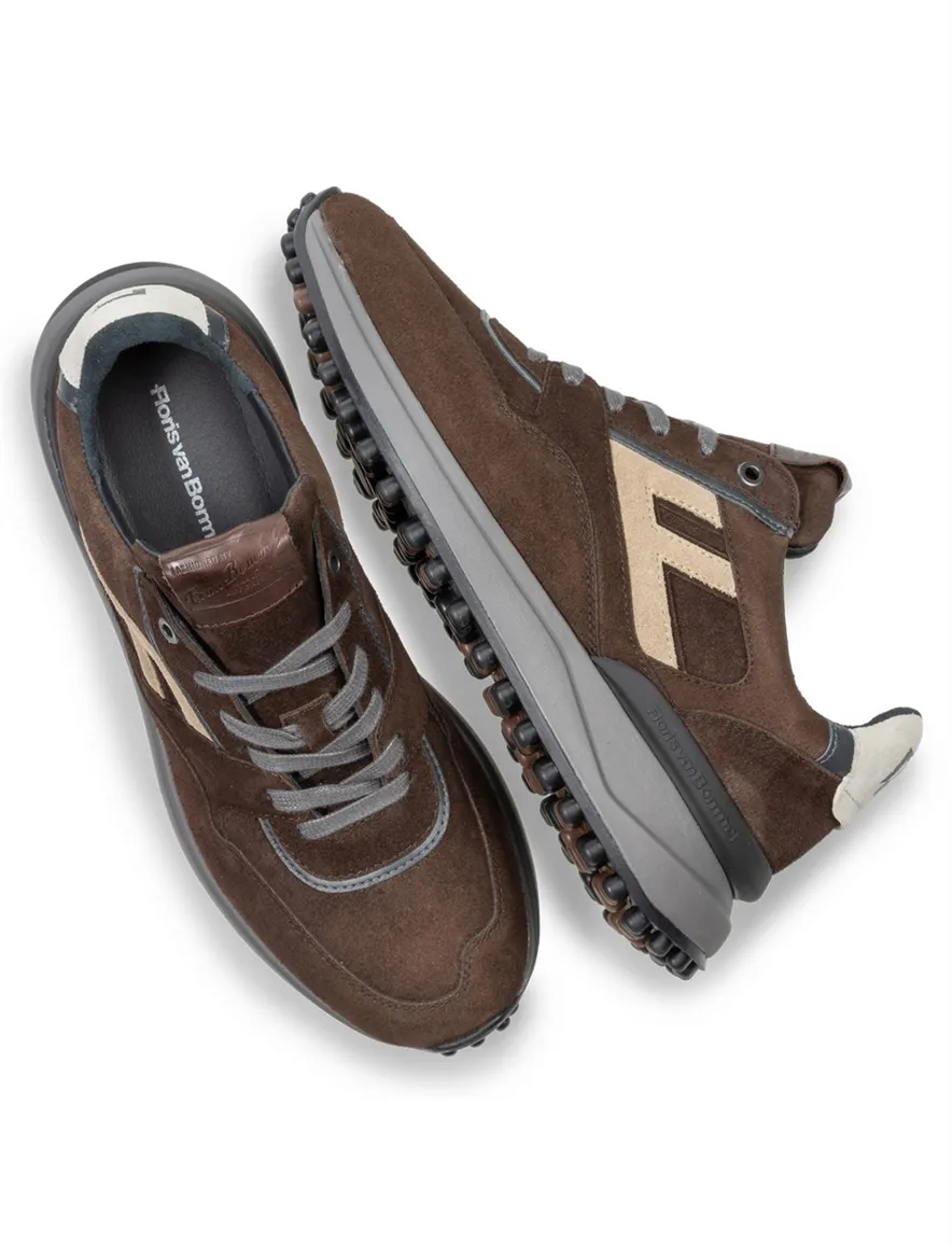 Floris van Bommel Noppi sneakers bruin suede