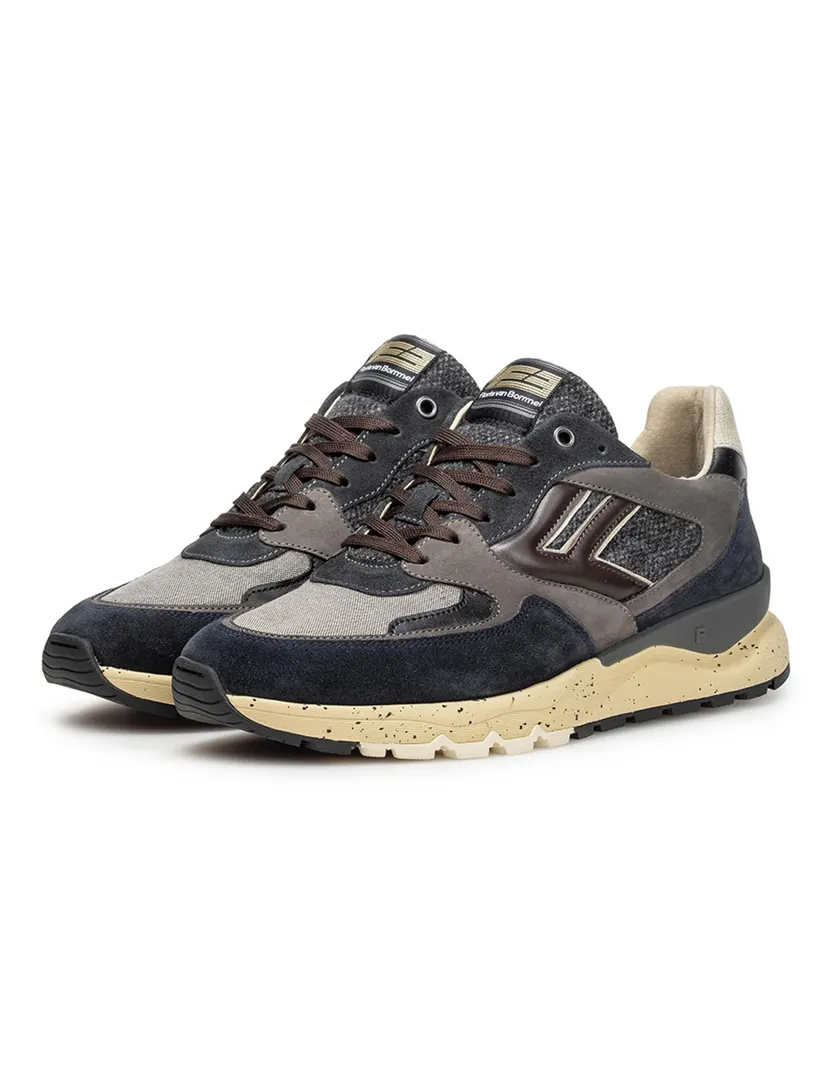 Sneakers Floris van Bommel donkerblauw suede
