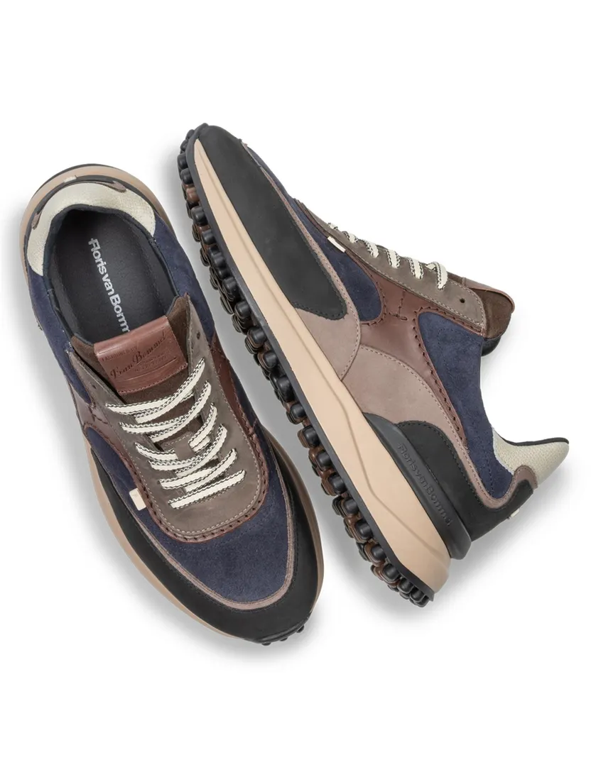 Schoenen Floris van Bommel Noppi blauw suede sneakers