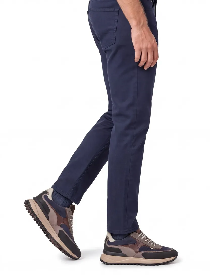 Schoenen Floris van Bommel Noppi blauw suede sneakers