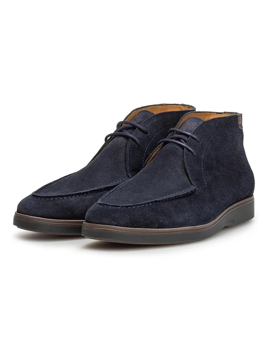 Floris van Bommel boots donkerblauw suede