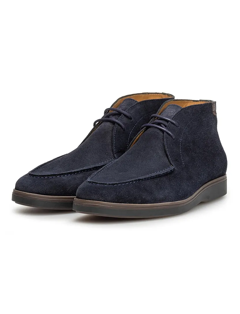 Schoenen Floris van Bommel donkerblauw suede boots