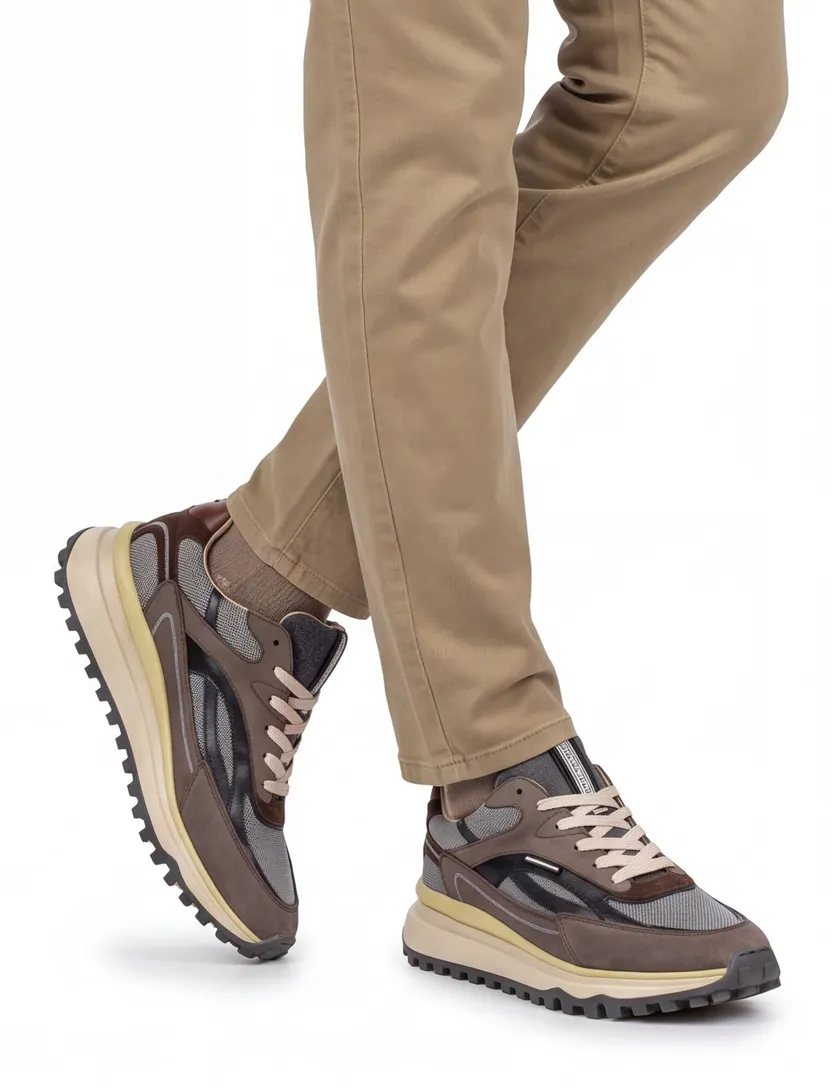 Schoenen Floris van Bommel bruin SFM-10172-34-02-Taupe