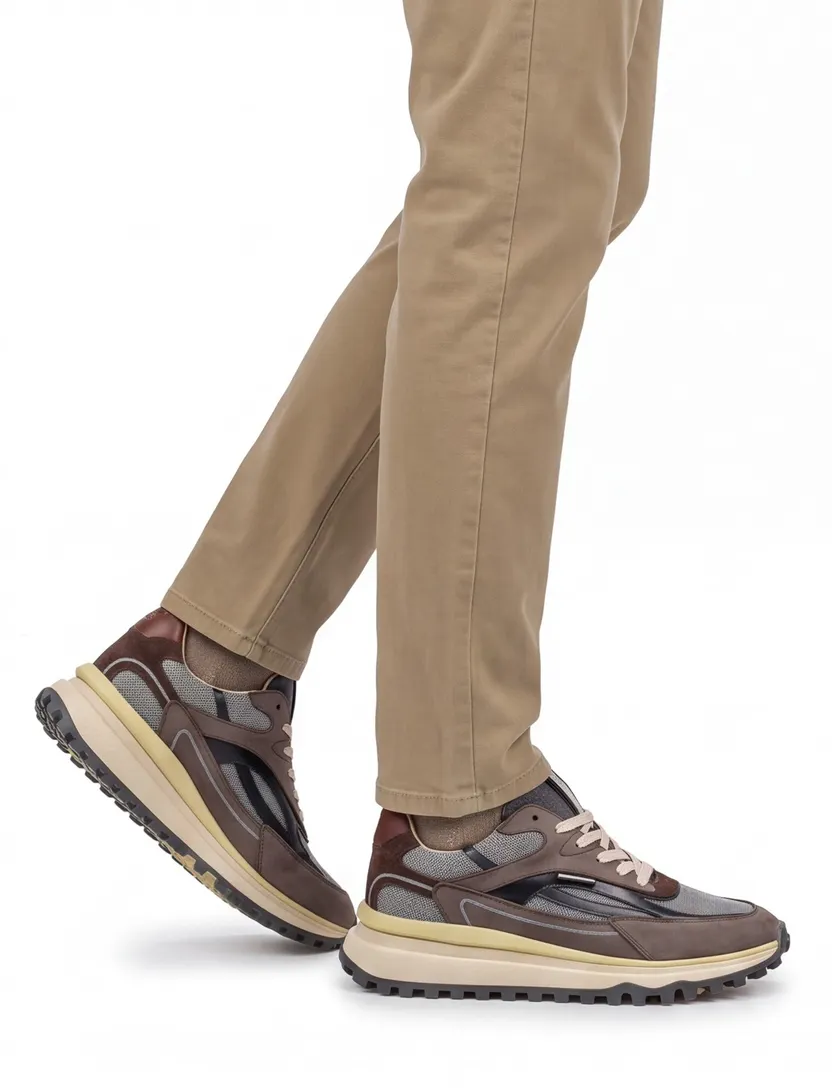 Schoenen Floris van Bommel bruin SFM-10172-34-02-Taupe
