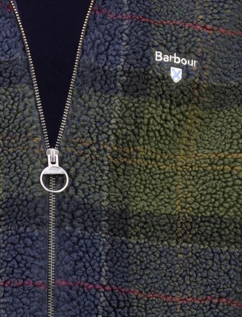 Vest Barbour groen fleece
