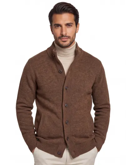 Barbour Barbour gebreid vest bruin gemeleerd