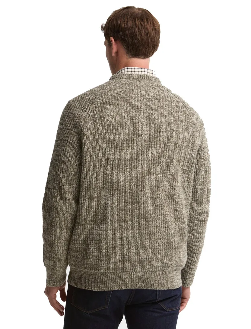 Trui Barbour groen grof gebreid