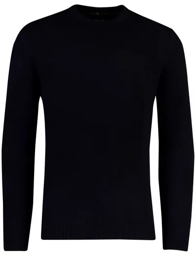 Barbour Trui Barbour donkerblauw elleboog patch