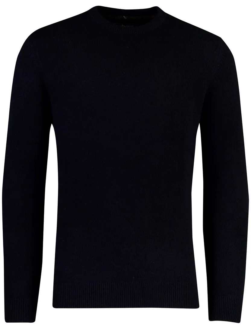 Trui Barbour donkerblauw elleboog patch