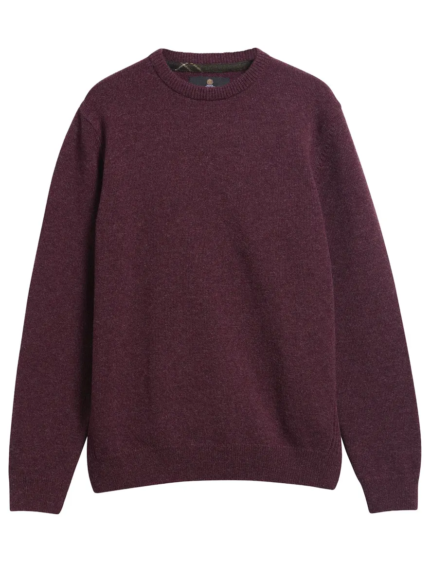 Barbour Holden Crew ronde hals trui bordeaux