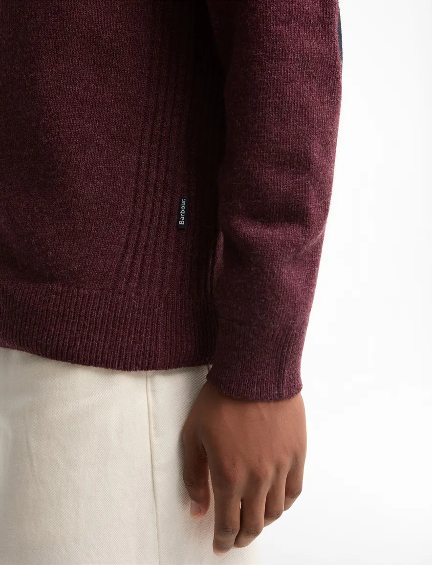 Barbour Holden Crew ronde hals trui bordeaux