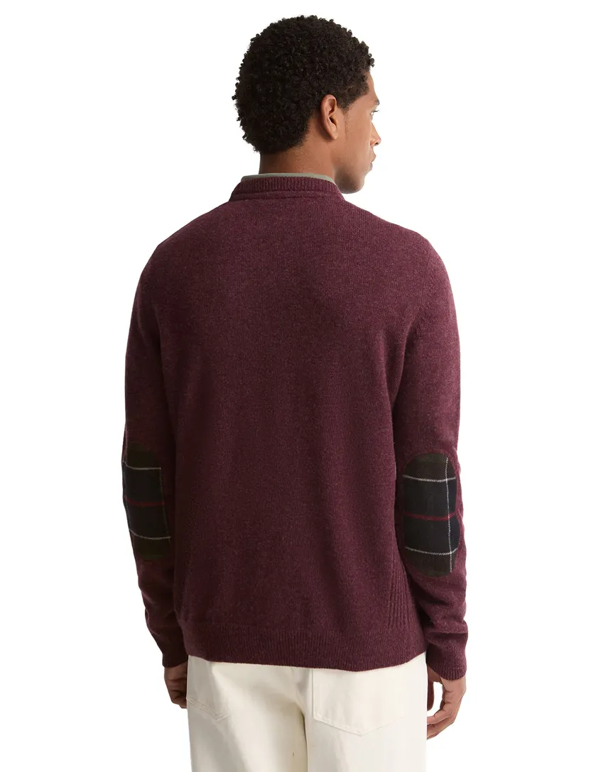 Barbour trui Holden Crew bordeaux ronde hals