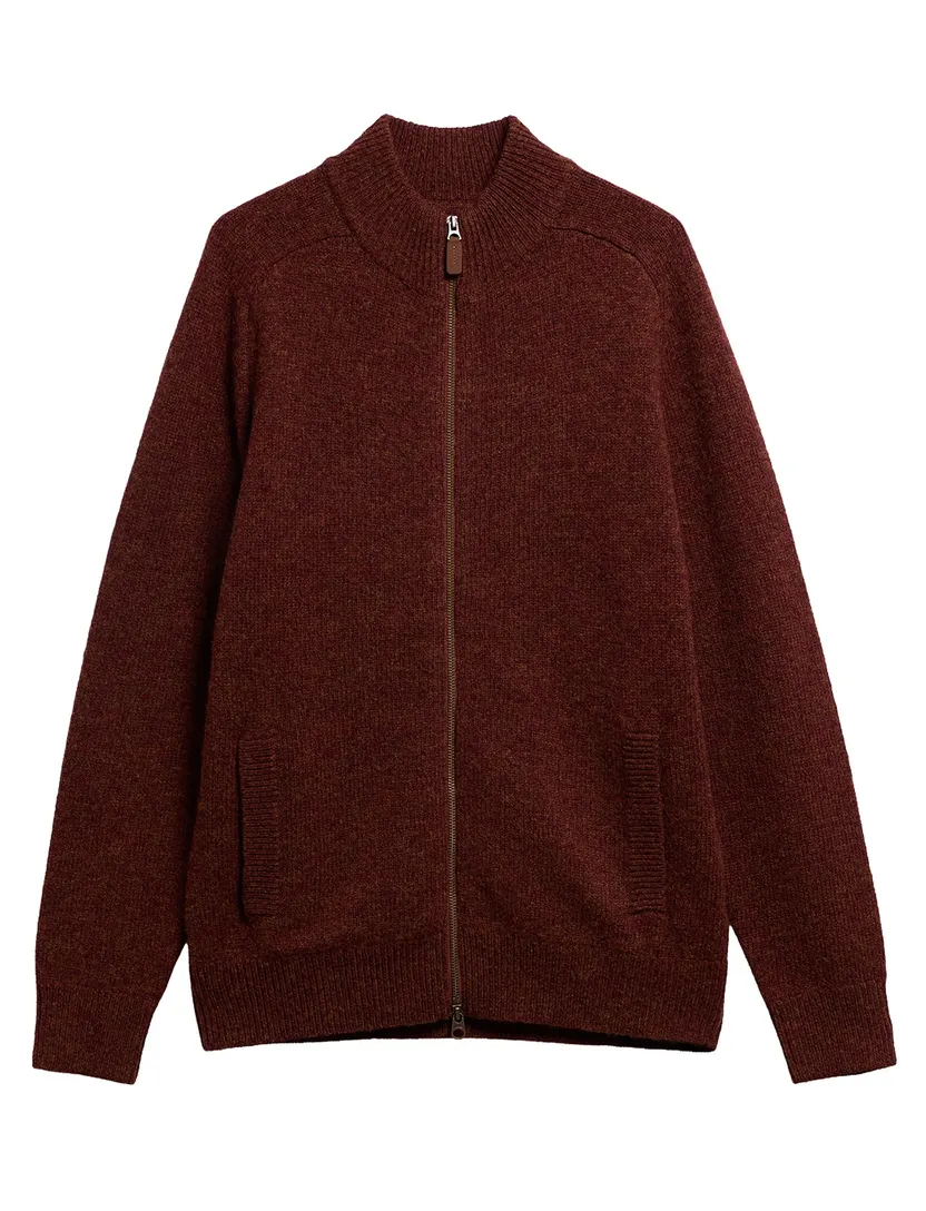 Vest Barbour bruin gebreid