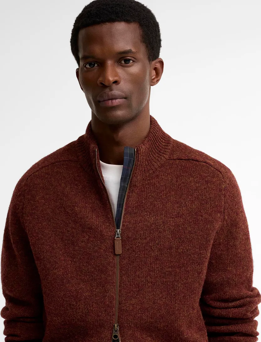 Vest Barbour bruin gebreid