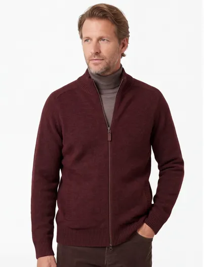 Barbour Barbour vest bruin gemeleerd gebreid