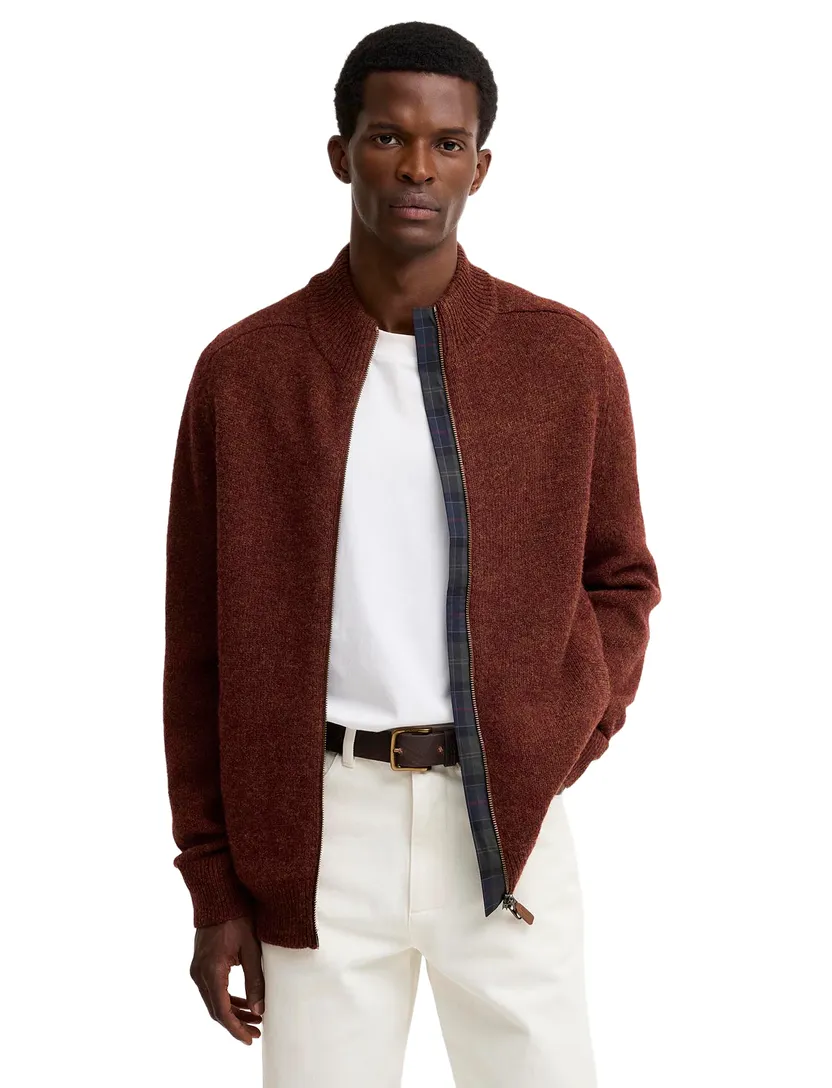 Vest Barbour bruin gebreid