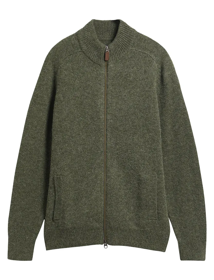 Vest Barbour groen gebreid