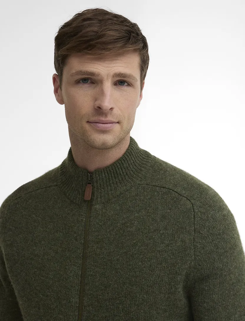 Vest Barbour groen gebreid