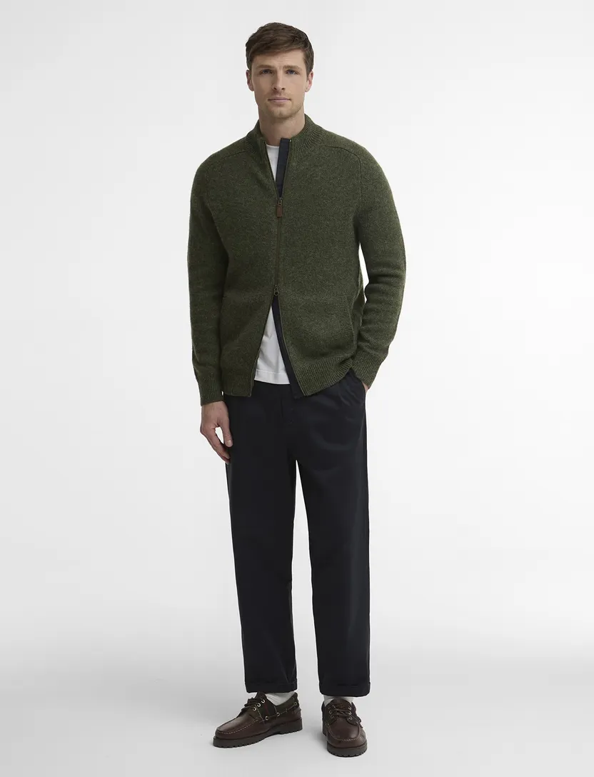 Vest Barbour groen gebreid