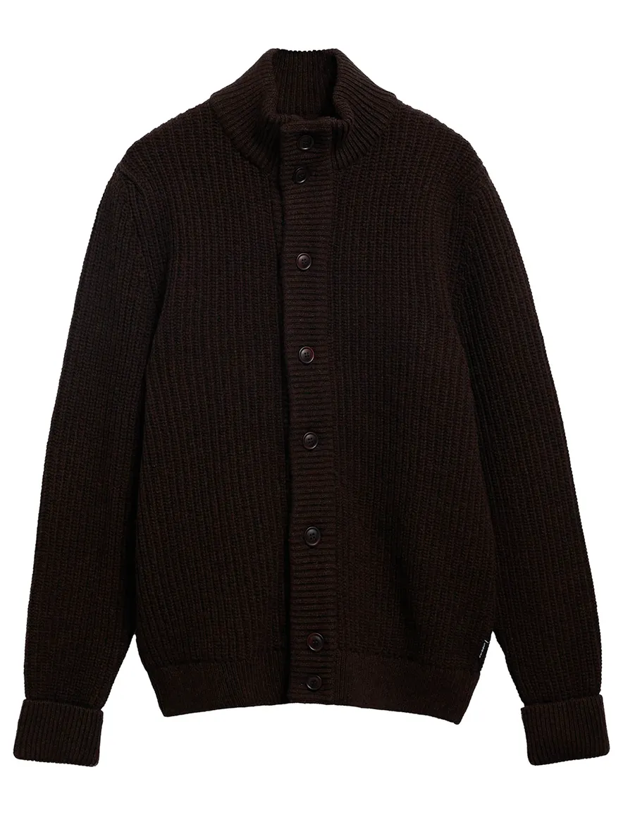 Barbour vest gebreid wol bruin