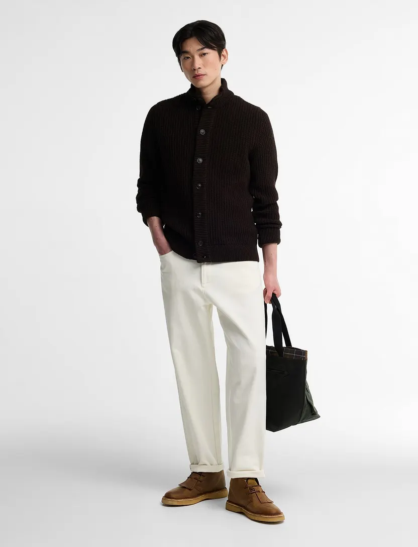 Vest Barbour bruin wol
