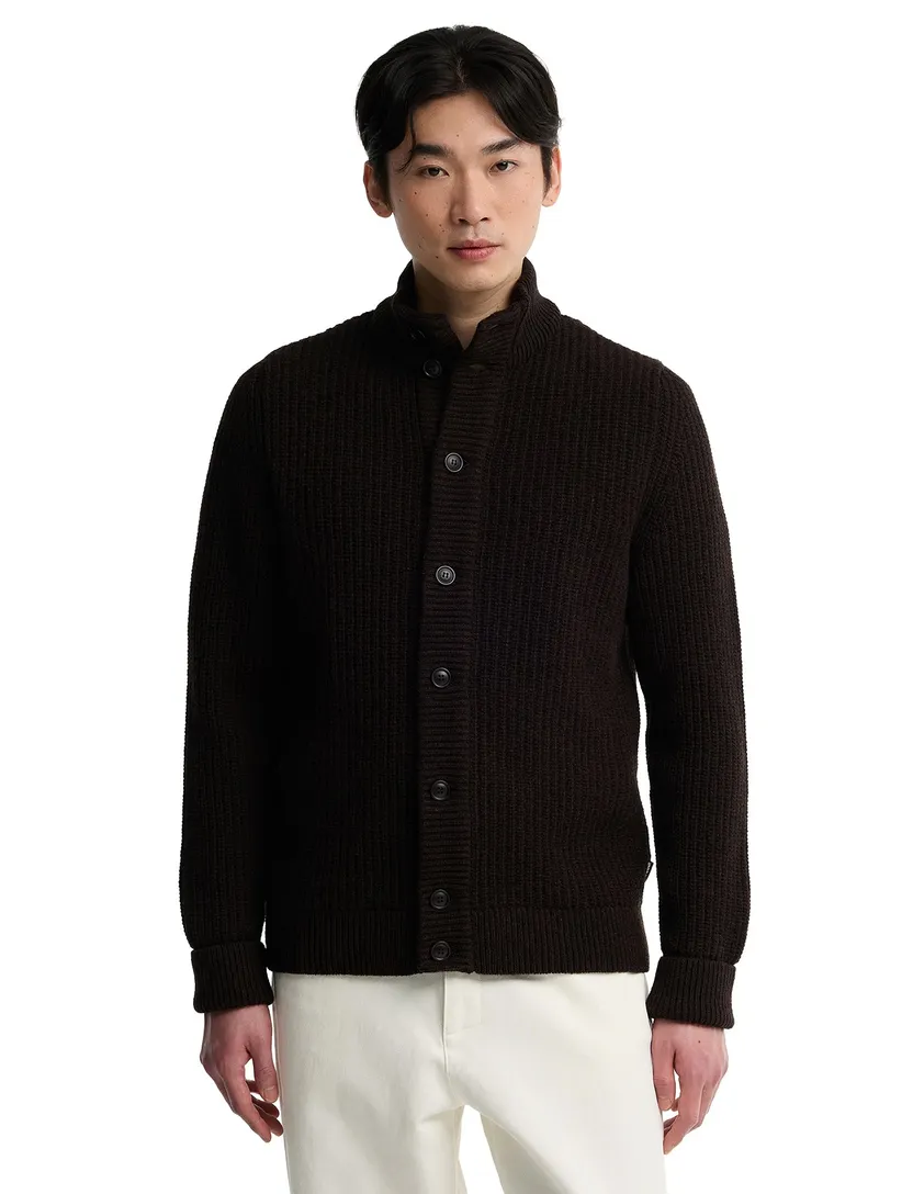 Vest Barbour bruin wol