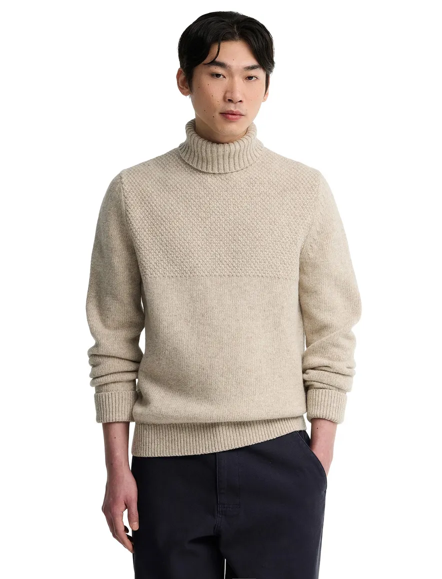 Barbour coltrui beige wol gebreid