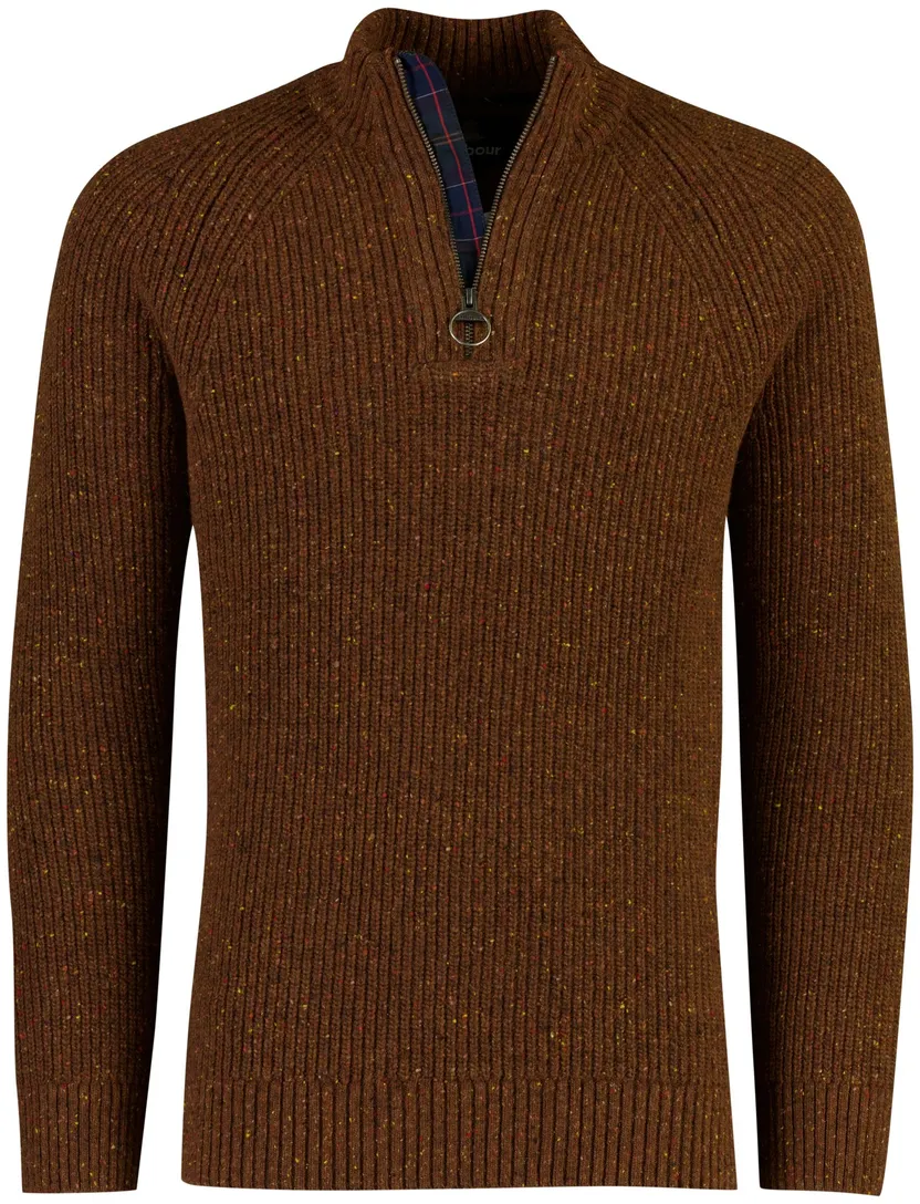Trui Barbour bruin gemeleerd
